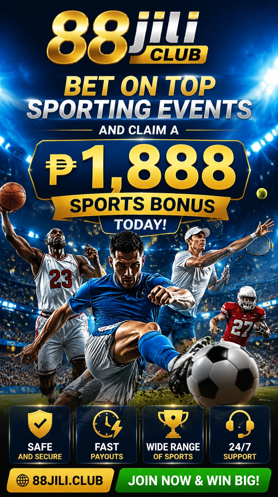 Sports betting events and leagues dashboard